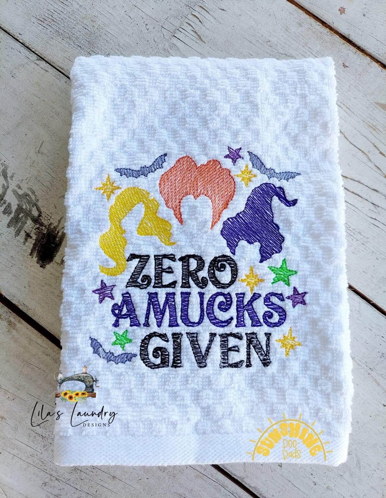 Zero Amucks Given - 3 sizes- Digital Embroidery Design
