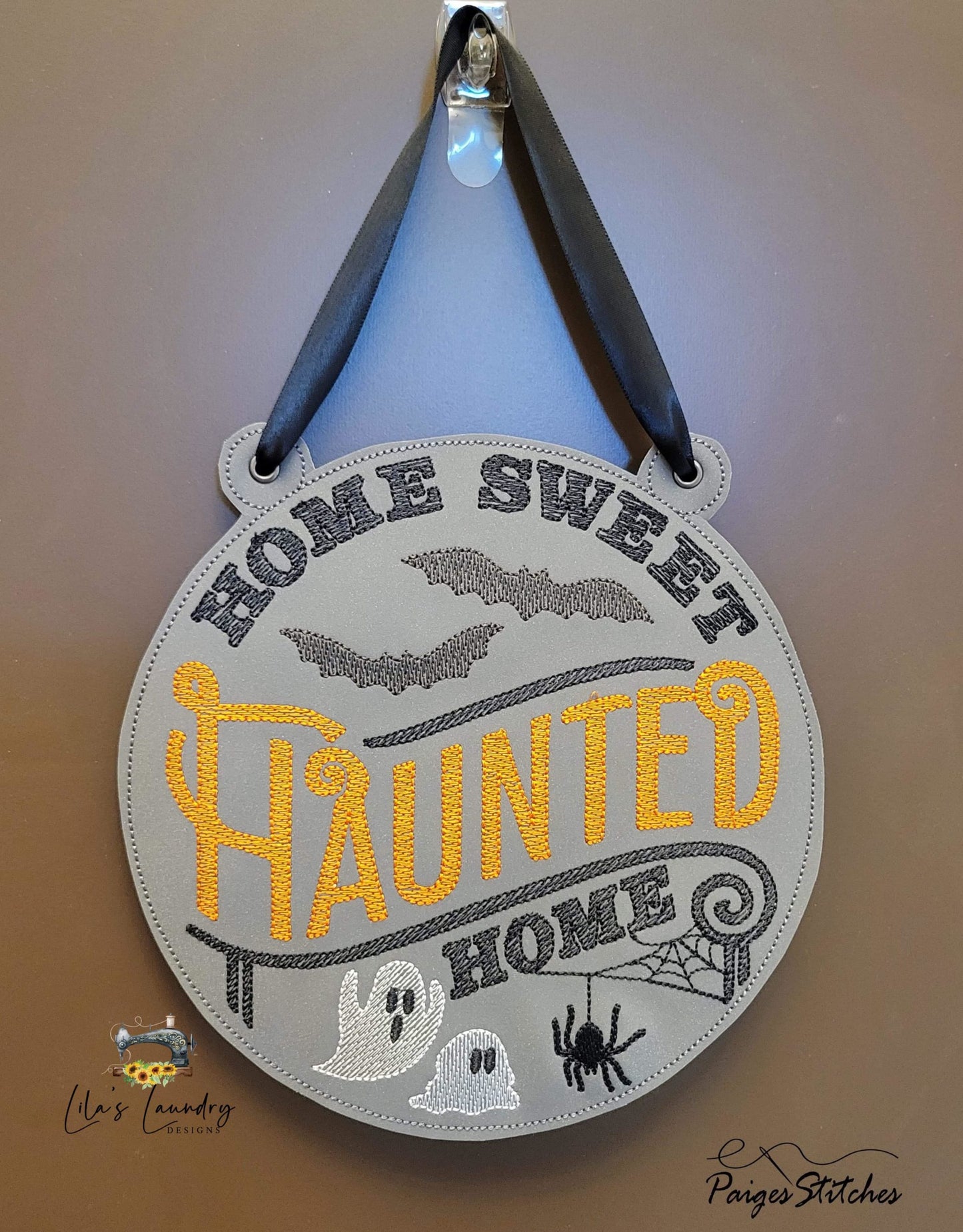 Haunted Home Door Sign - 3 sizes - Digital Embroidery Design