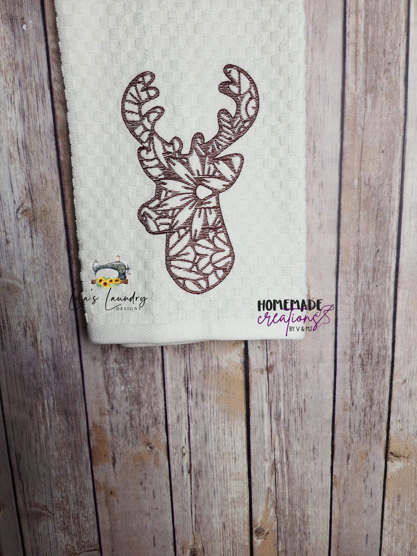 Deer Zentangle - 3 sizes- Digital Embroidery Design