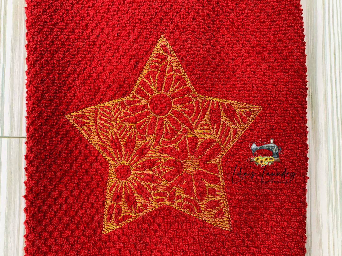 Star Zentangle - 3 sizes- Digital Embroidery Design