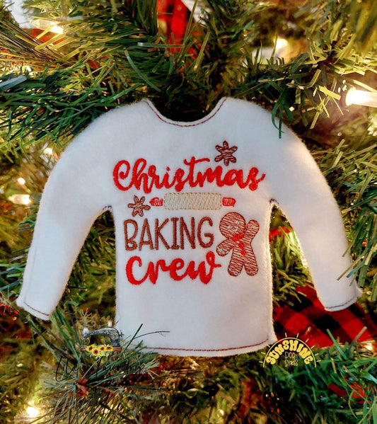 Christmas Baking Crew Doll Sweater 5x7 - Digital Embroidery Design