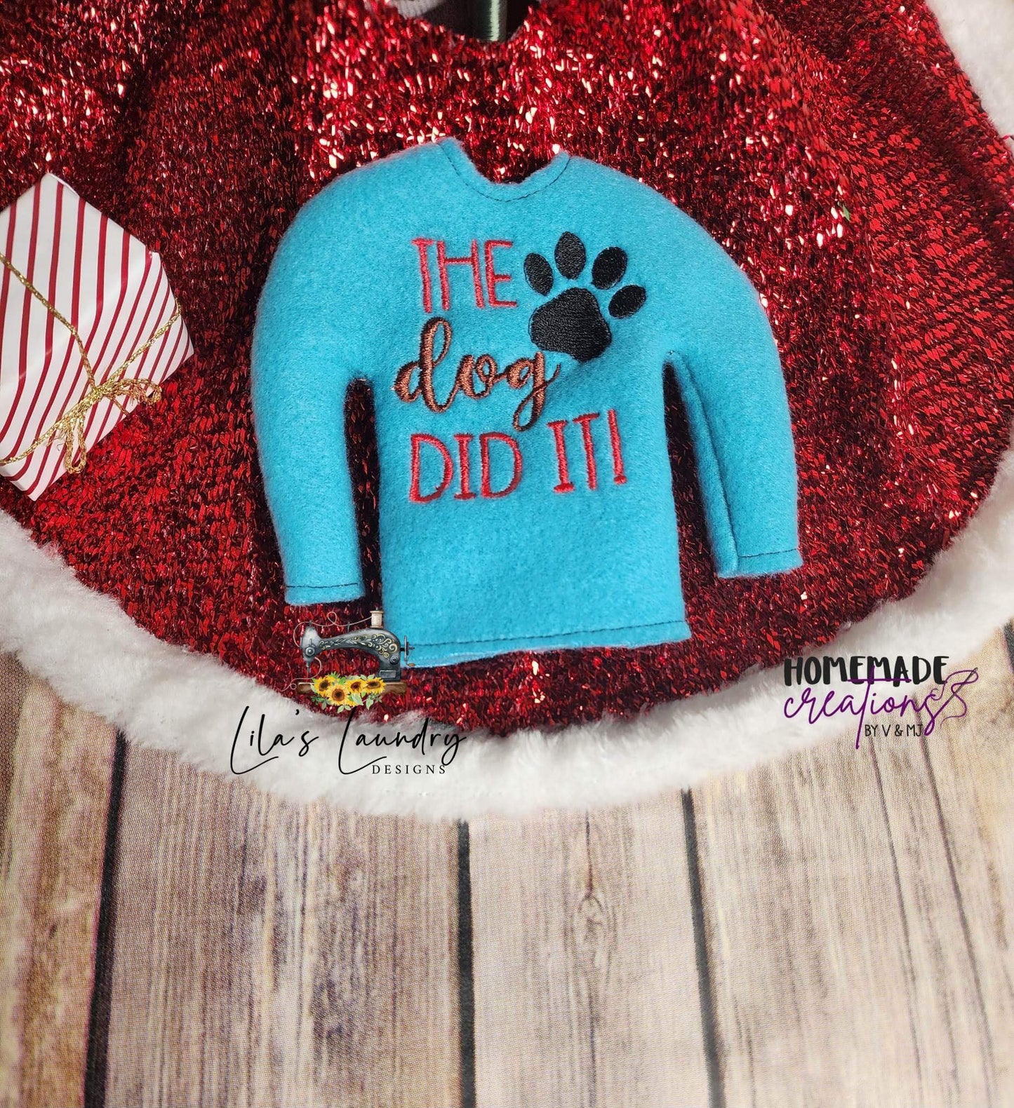 The Dog Did It Doll Sweater 5x7 - Digital Embroidery Design