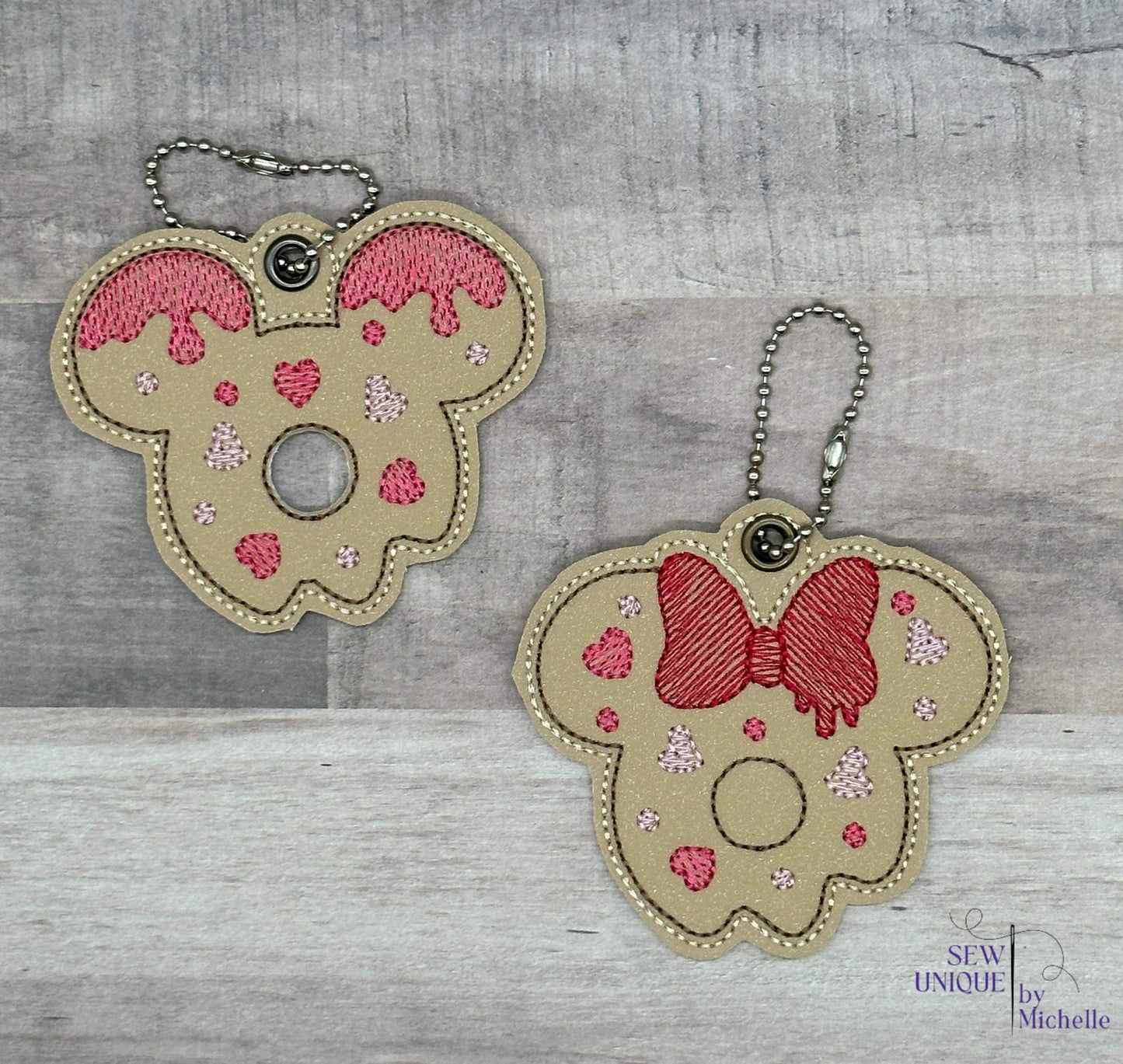 Donut Mouse Duo Fobs - DIGITAL Embroidery DESIGN