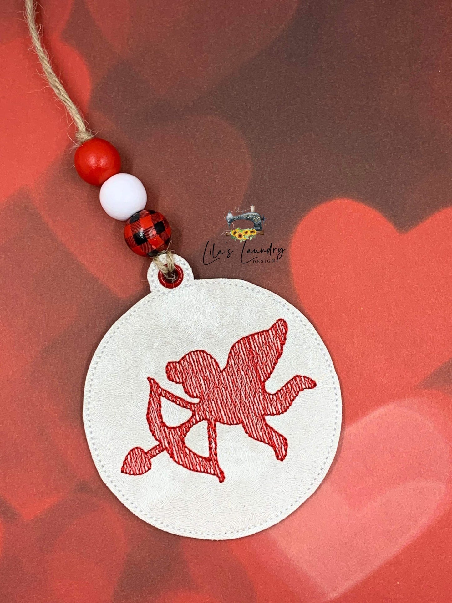 Valentine Ornament Set of 6 Designs - Digital File - Embroidery Design