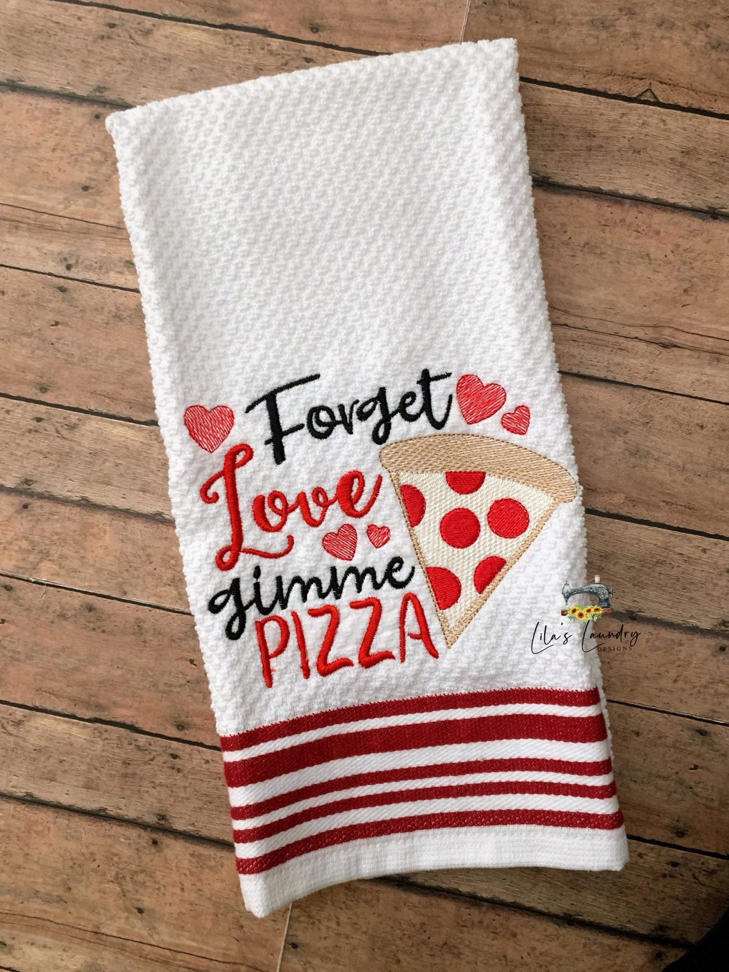 Gimme Pizza - 3 sizes- Digital Embroidery Design
