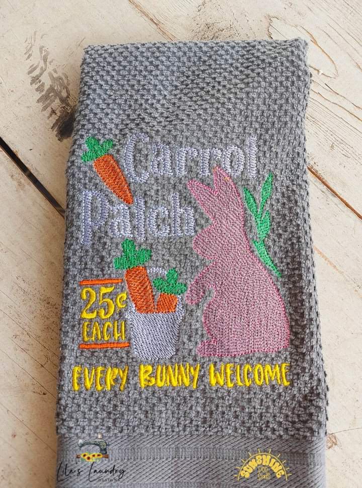 Carrot Patch Sketch - 3 sizes- Digital Embroidery Design