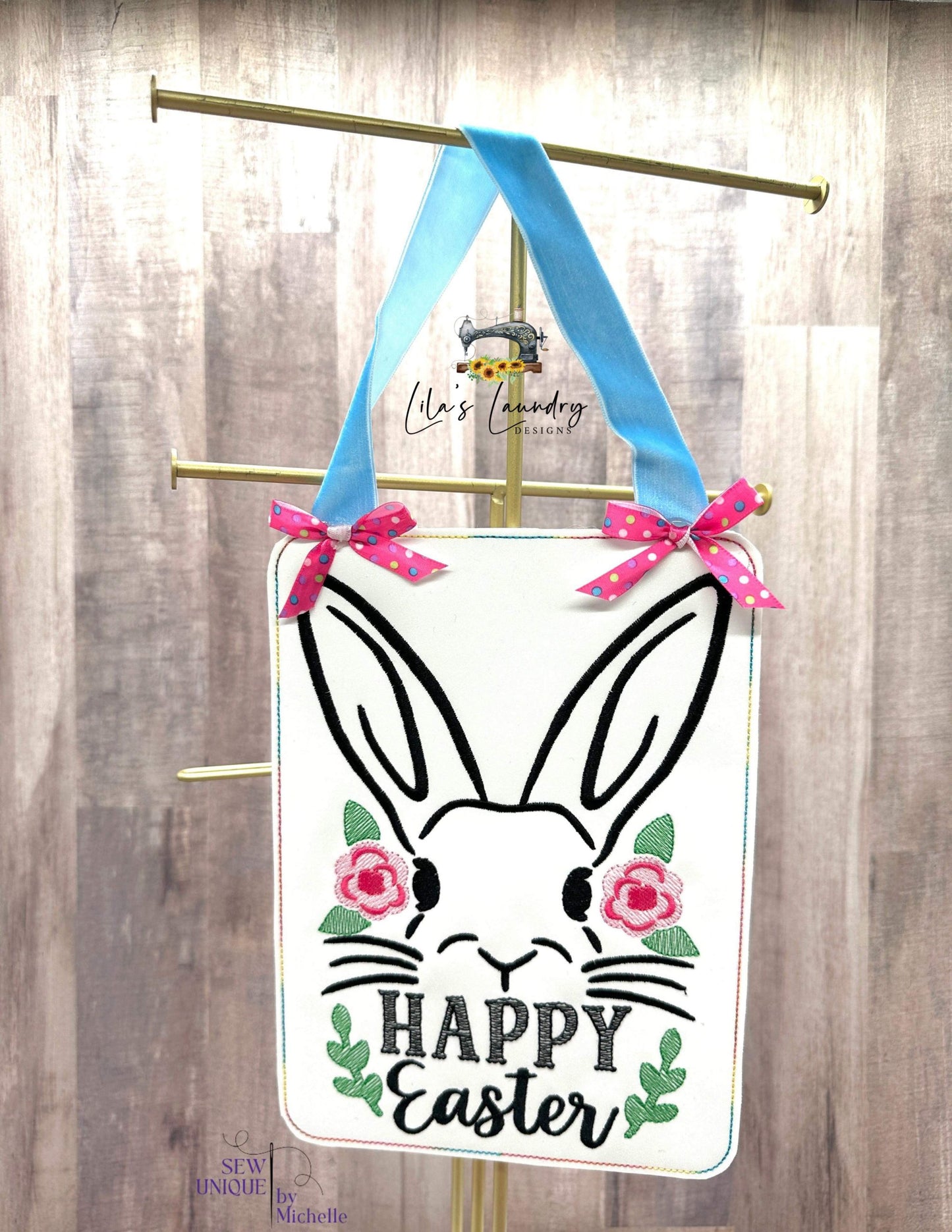 Happy Easter Door Sign - 2 sizes - Digital Embroidery Design