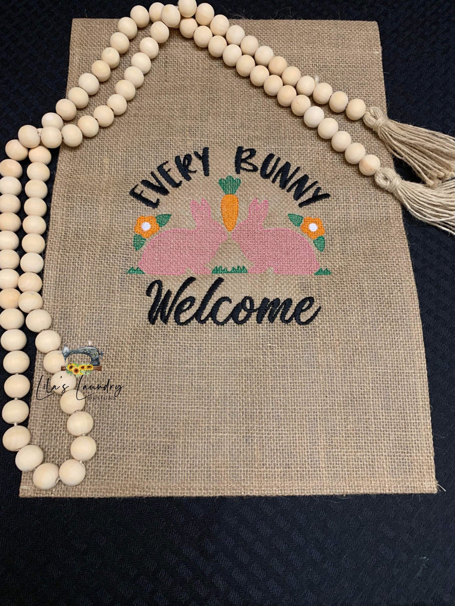 Every Bunny Welcome Sketch - 3 sizes- Digital Embroidery Design