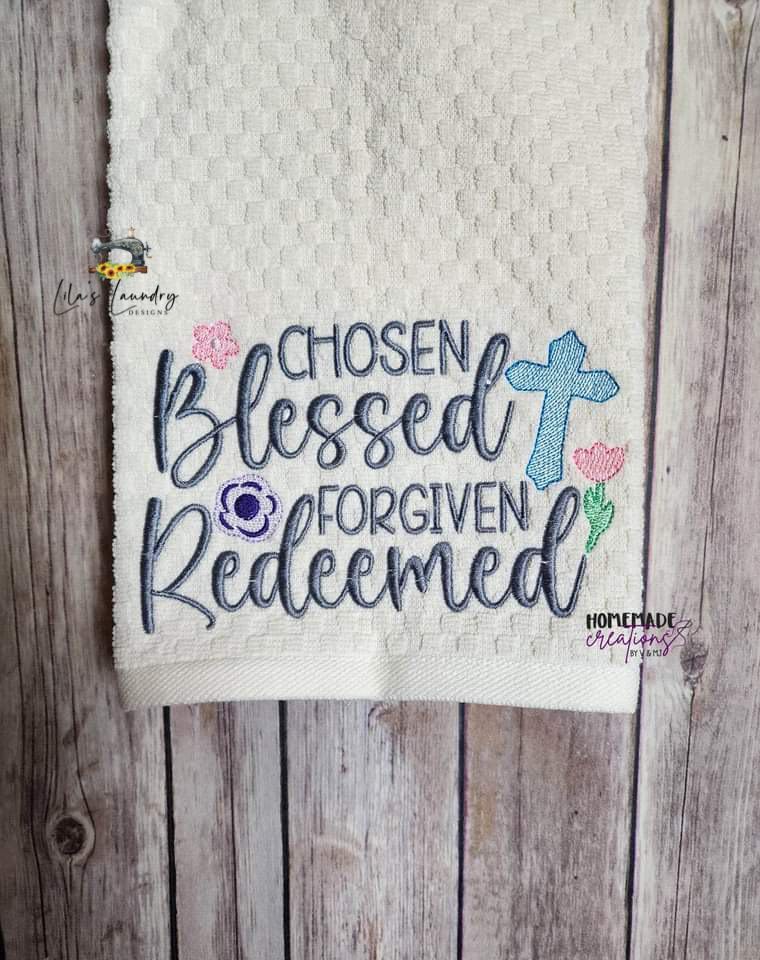 Forgiven Redeemed - 3 sizes- Digital Embroidery Design