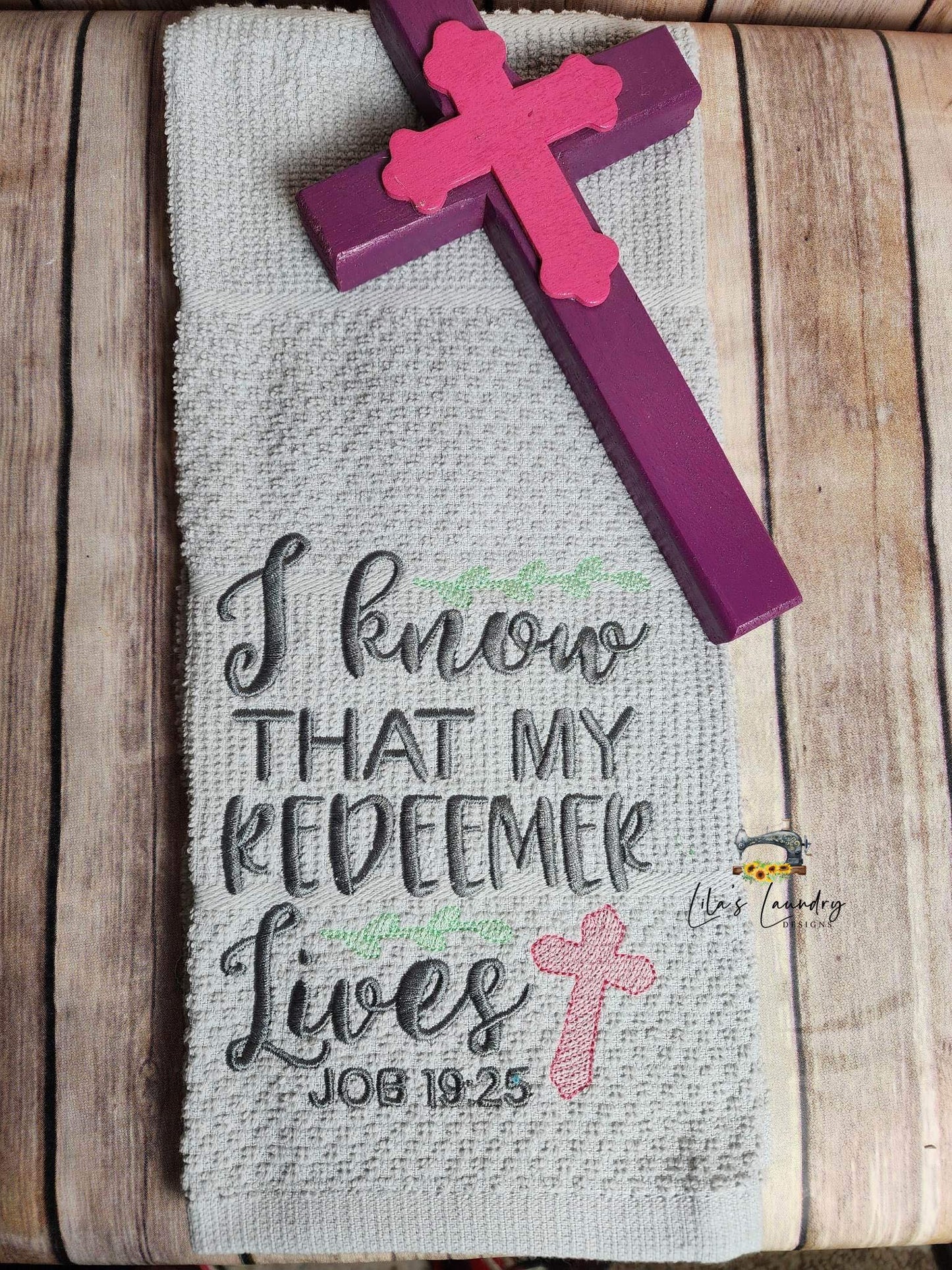 Redeemer Lives - 3 sizes- Digital Embroidery Design