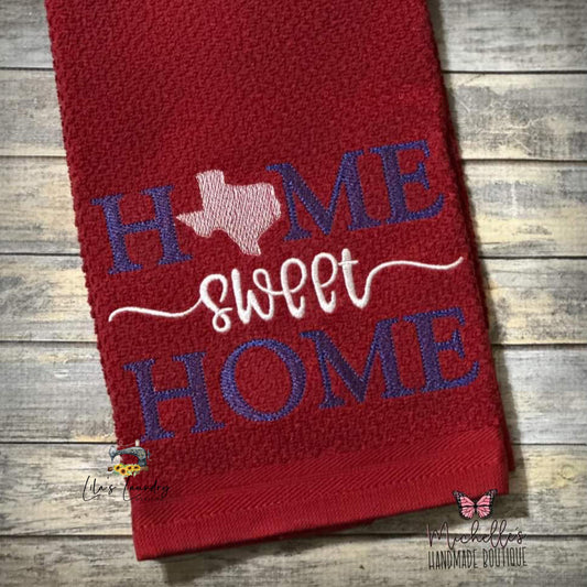 Home Sweet Home Texas - 4 sizes- Digital Embroidery Design