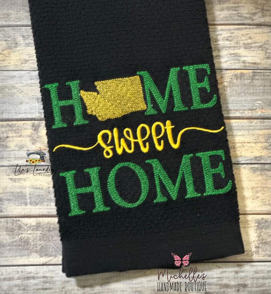 Home Sweet Home Washington - 4 sizes- Digital Embroidery Design