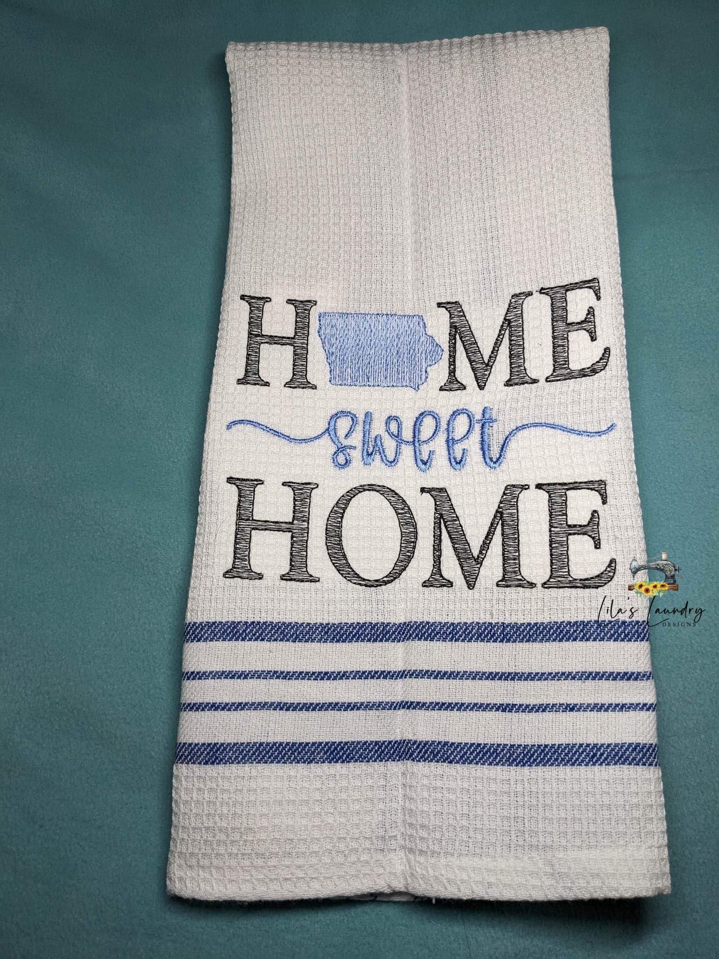 Home Sweet Home Iowa - 4 sizes- Digital Embroidery Design