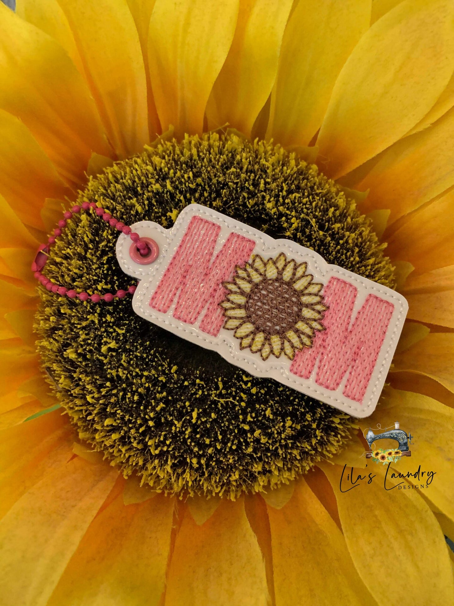 Mom Sunflower Fobs - DIGITAL Embroidery DESIGN