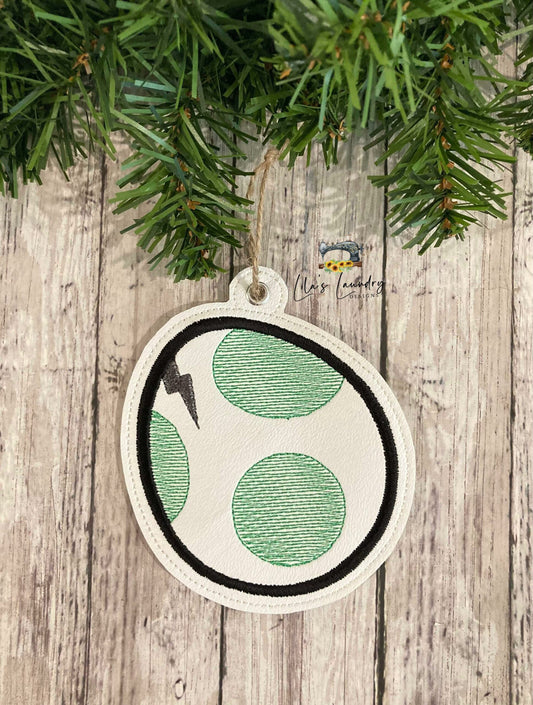 Yoshi Egg Ornament - Digital File - Embroidery Design