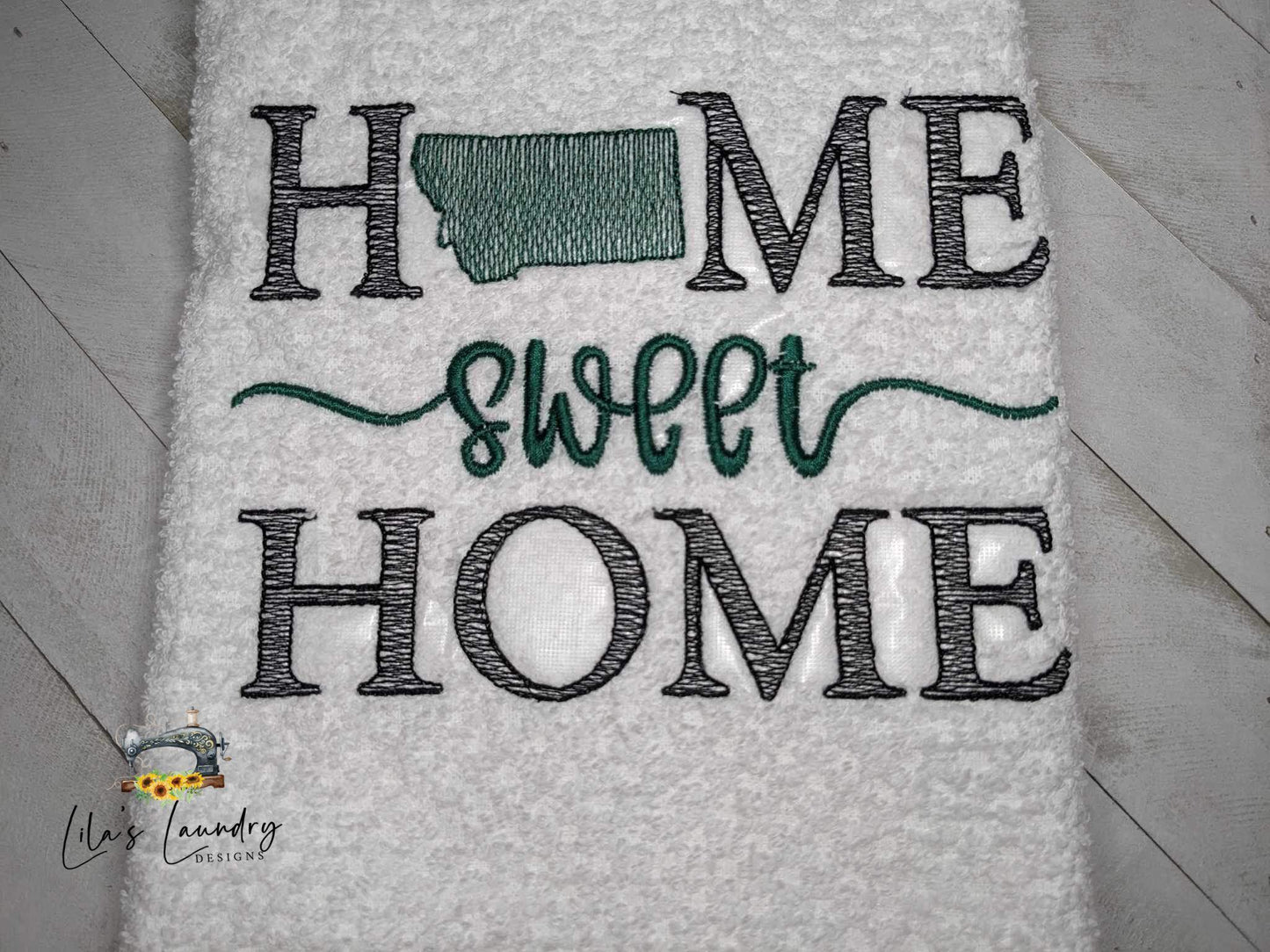 Home Sweet Home Montana - 4 sizes- Digital Embroidery Design