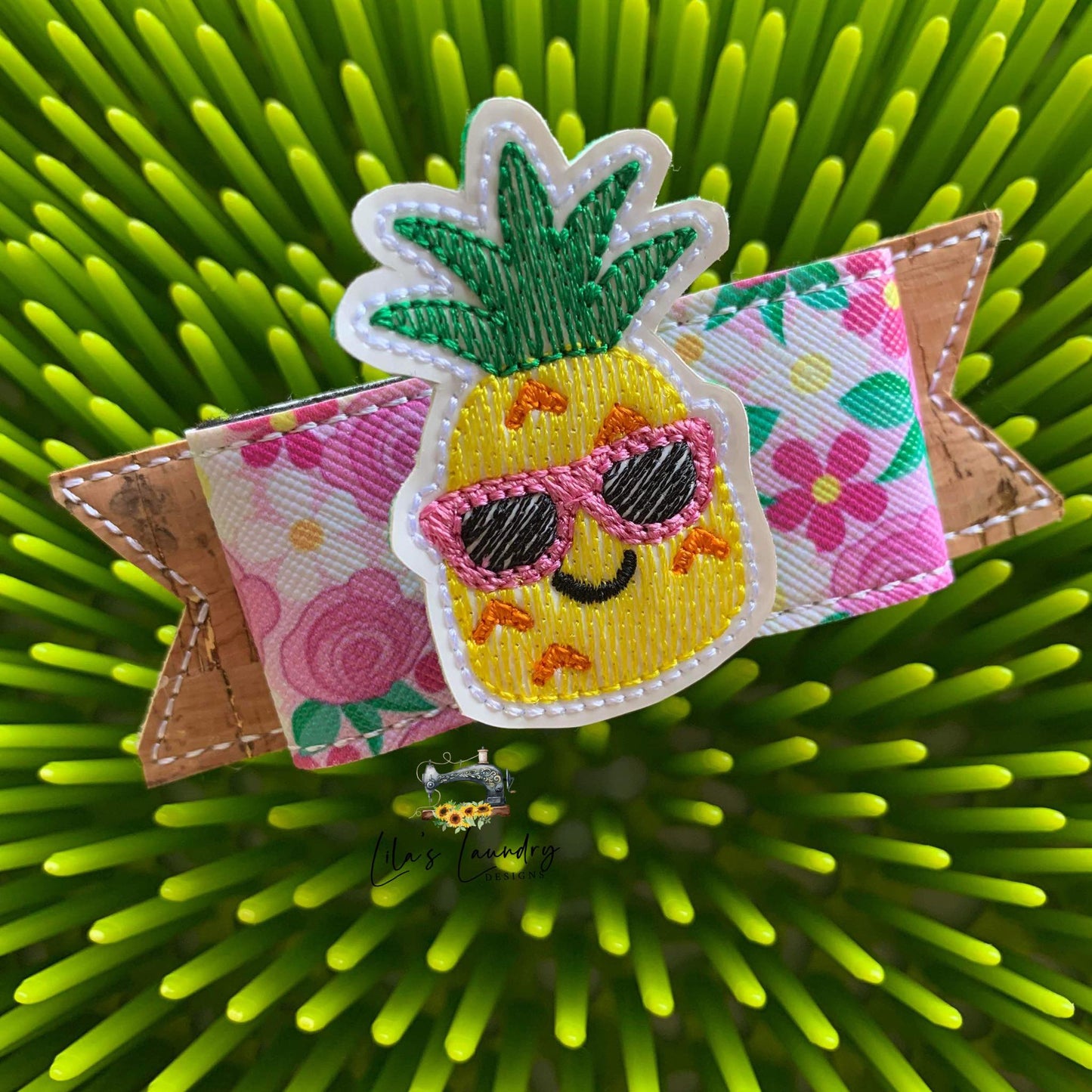 Cool Pineapple 2 inch Feltie - Digital Embroidery Design