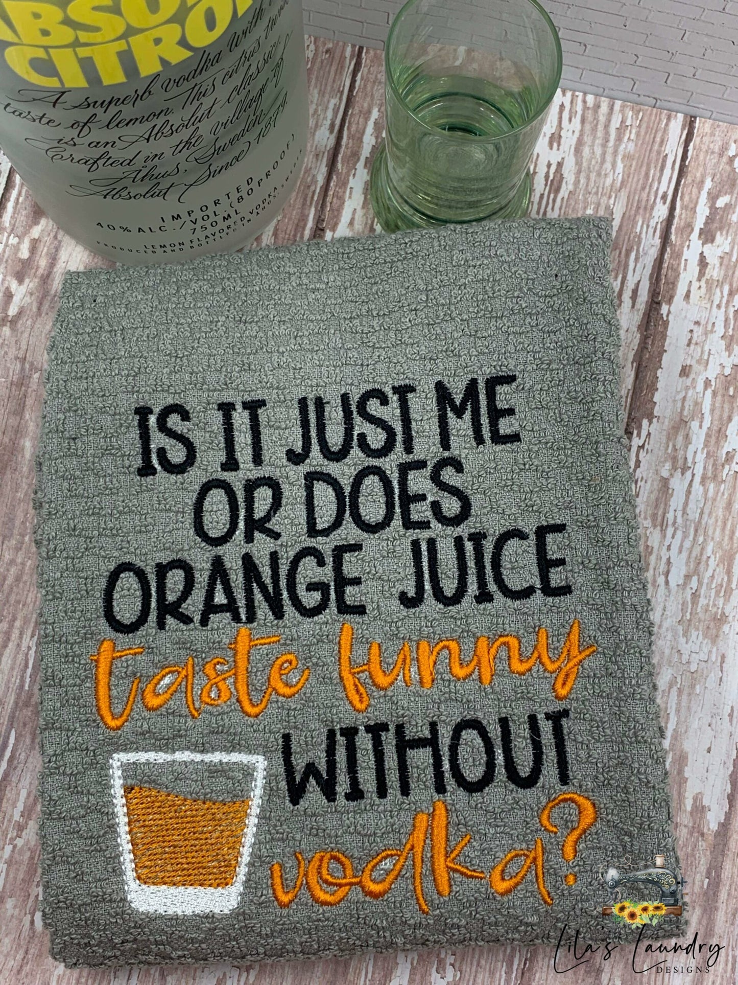 Without Vodka - 3 sizes- Digital Embroidery Design