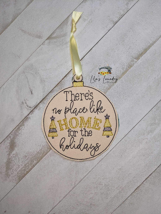 Home for the Holidays Ornament - Digital File - Embroidery Design