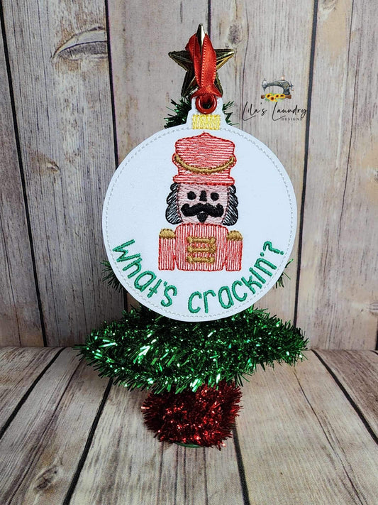 What's Crackin' Ornament - Digital File - Embroidery Design