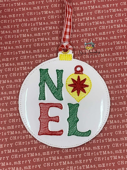 Vintage Noel Ornament - Digital File - Embroidery Design