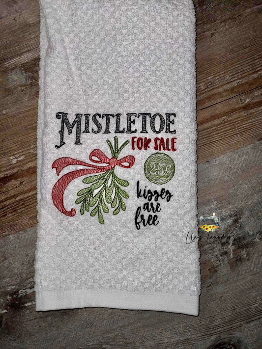 Mistletoe For Sale Sketch - 3 sizes- Digital Embroidery Design