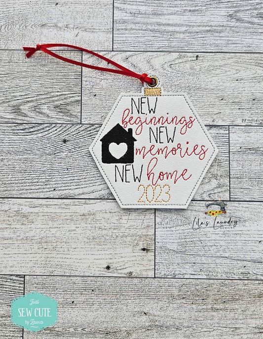 New Home 2023 Ornament - Digital File - Embroidery Design