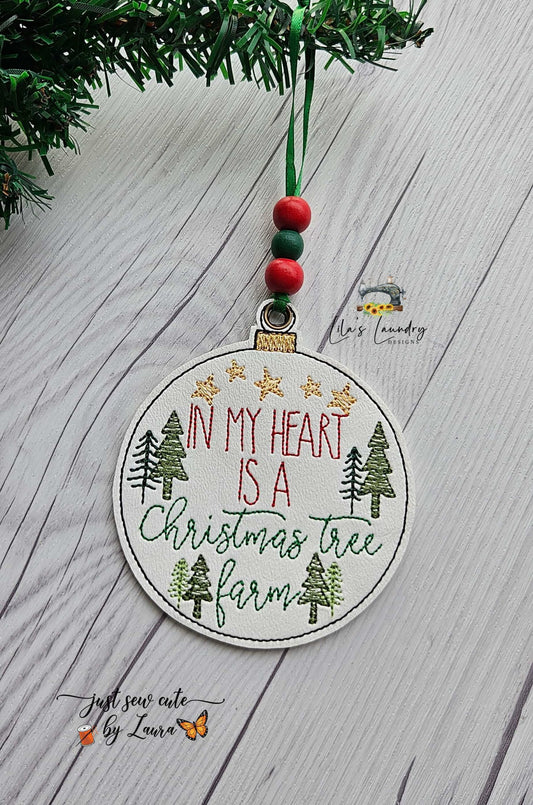Christmas Tree Farm Ornament - Digital File - Embroidery Design