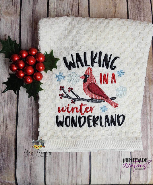 Walking in a Winter Wonderland - 4 sizes- Digital Embroidery Design