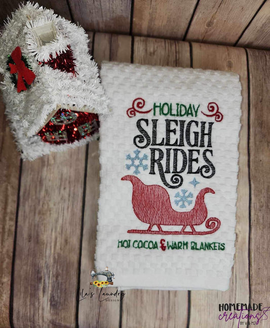 Holiday Sleigh Rides - 2 sizes- Digital Embroidery Design