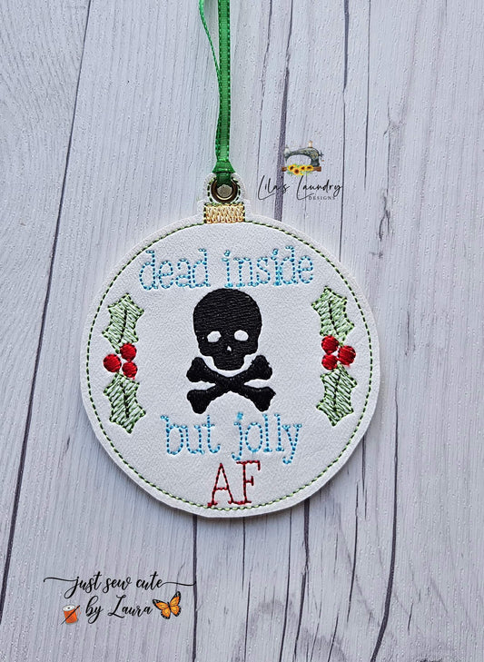 Dead Inside Ornament - Digital File - Embroidery Design