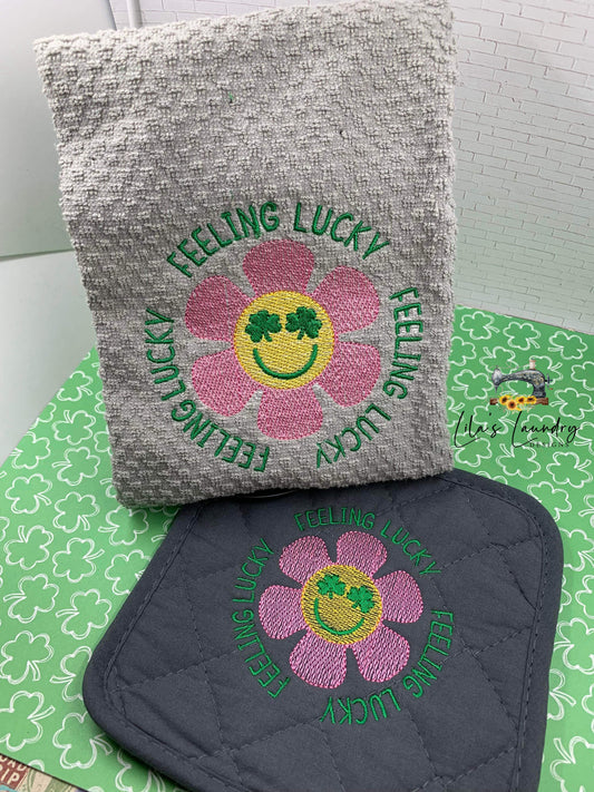 Feeling Lucky Sketch - 4 Sizes - Digital Embroidery Design
