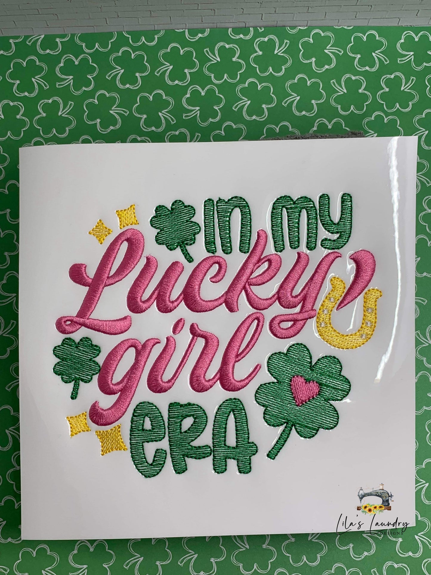 In My Lucky Girl Era Sketch - 3 Sizes - Digital Embroidery Design