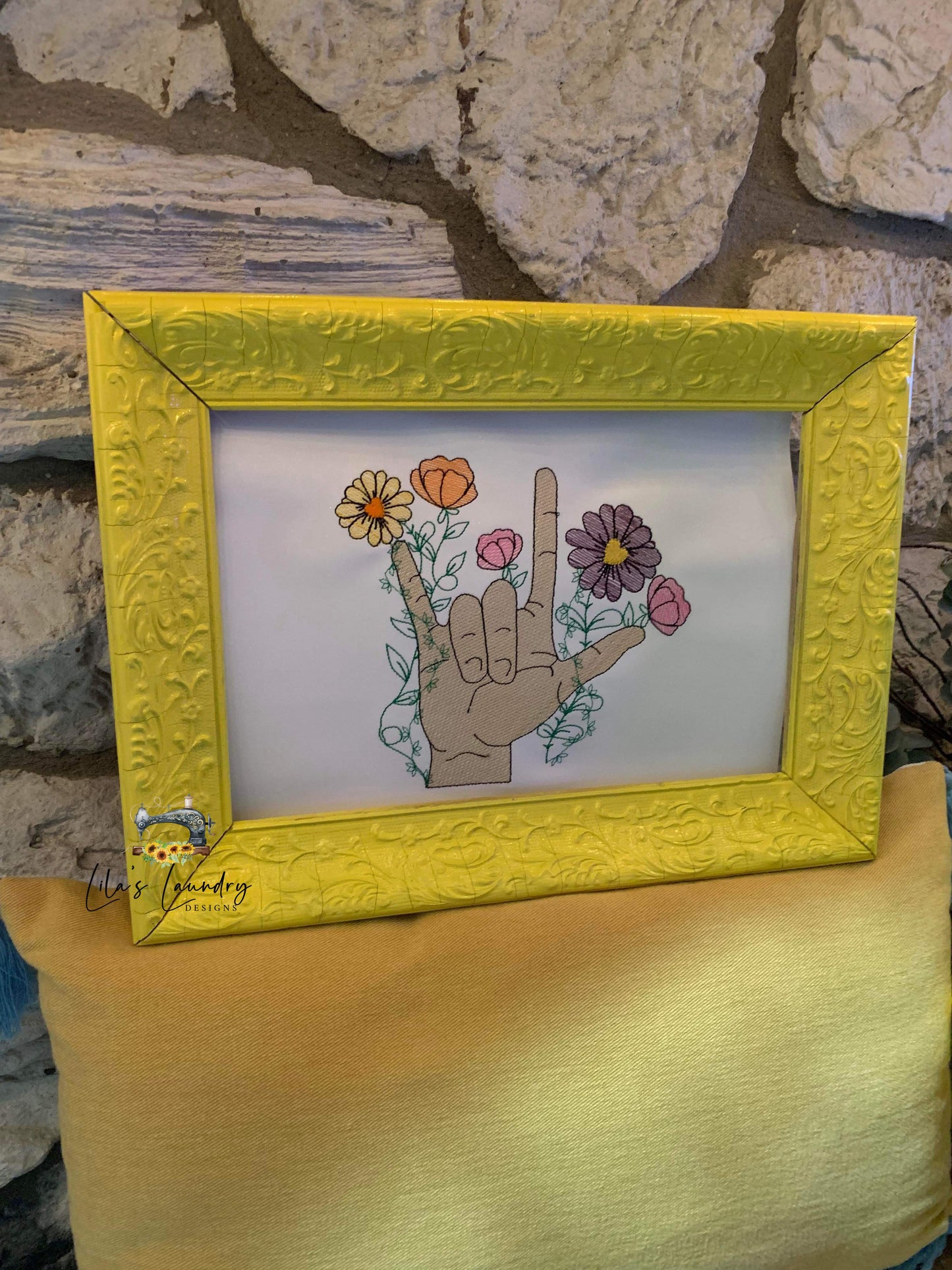 ASL Wildflowers - 4 Sizes - Digital Embroidery Design