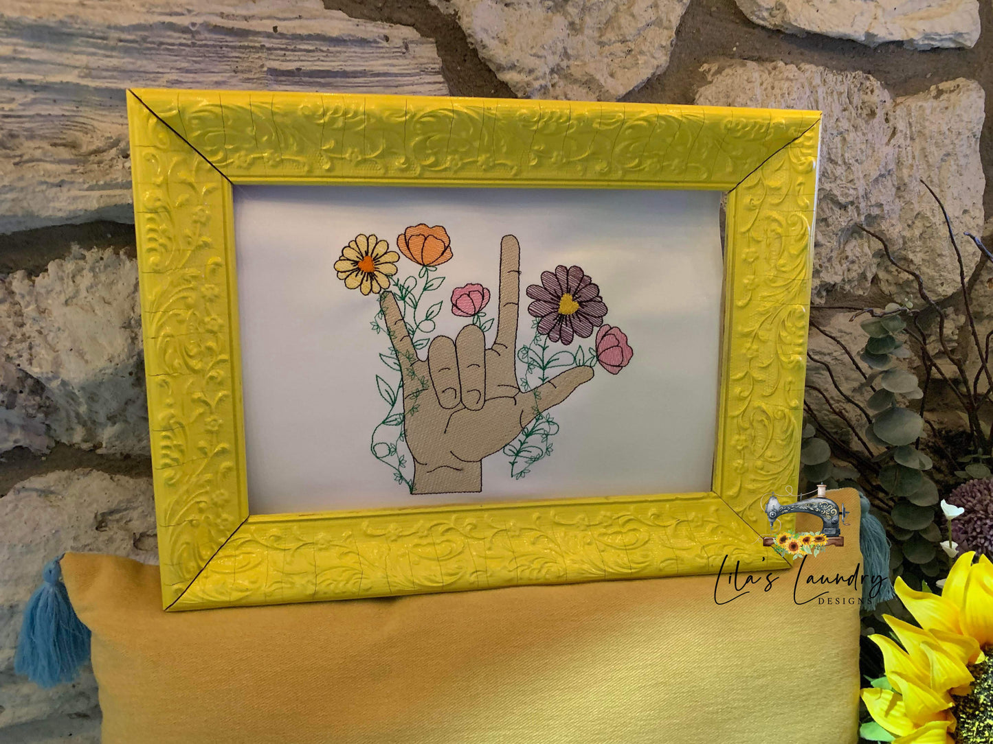 ASL Wildflowers - 4 Sizes - Digital Embroidery Design