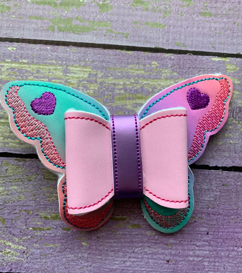 Butterfly Hair Bow - Digital Embroidery Design