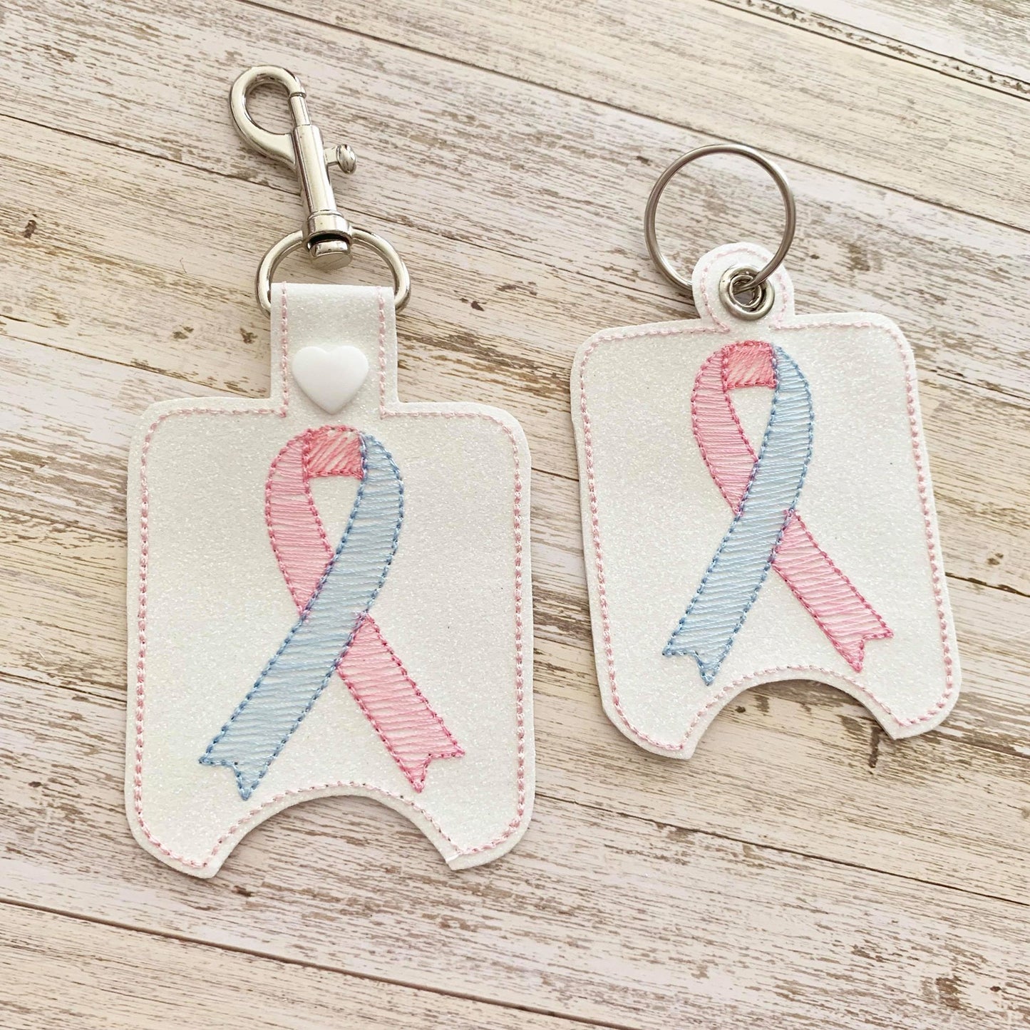 Dual Color Awareness Ribbon Sanitizer Holders - Embroidery Design - DIGITAL Embroidery DESIGN