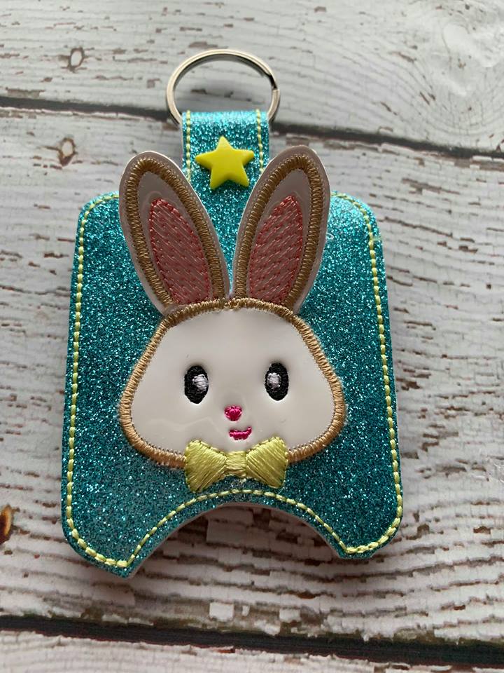3D Bunny Boy Sanitizer Holders 4x4 and 5x7 included- Embroidery Design - DIGITAL Embroidery DESIGN
