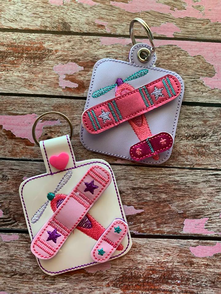 3D Airplane Fobs- 4x4 and 5x7 grouped- Embroidery Design - DIGITAL Embroidery DESIGN