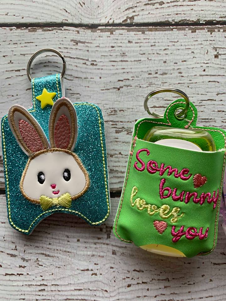 3D Bunny Boy Sanitizer Holders 4x4 and 5x7 included- Embroidery Design - DIGITAL Embroidery DESIGN