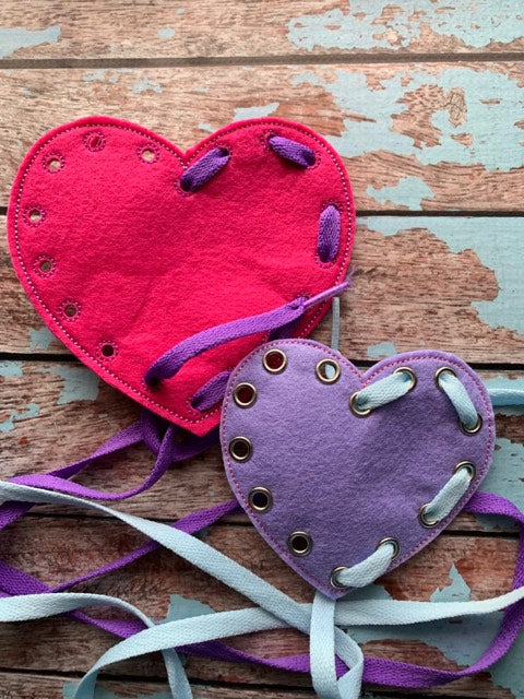 Learn to Lace Hearts - 2 sizes- Digital Embroidery Design