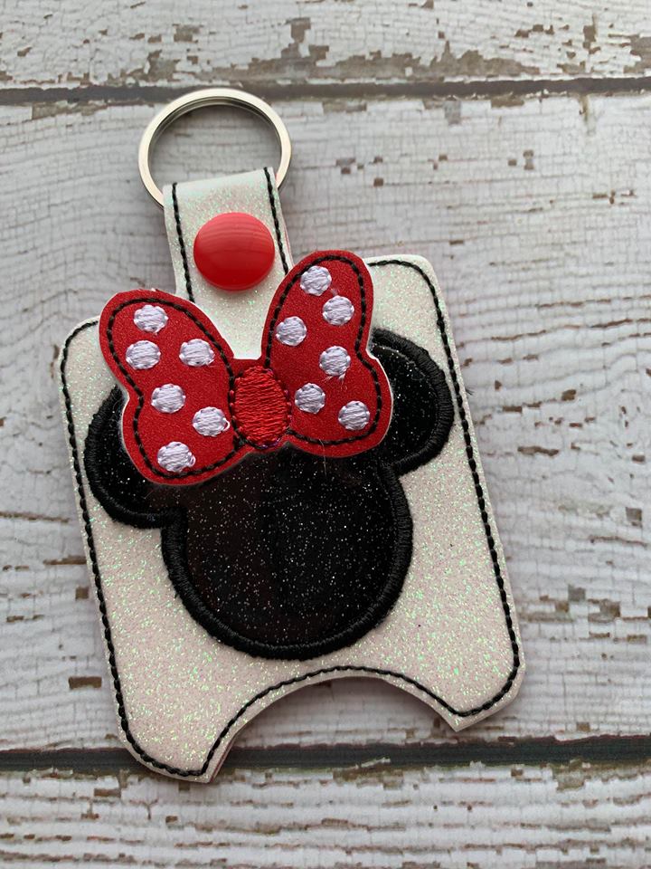 3D Miss Mouse Sanitizer Holders - DIGITAL Embroidery DESIGN