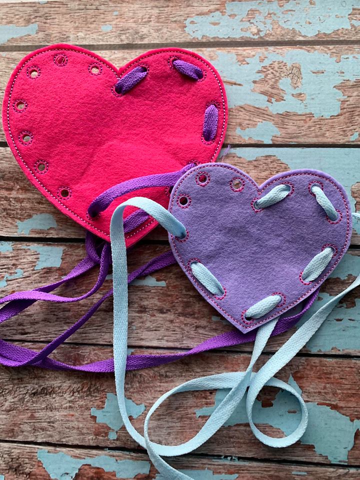 Learn to Lace Hearts - 2 sizes- Digital Embroidery Design