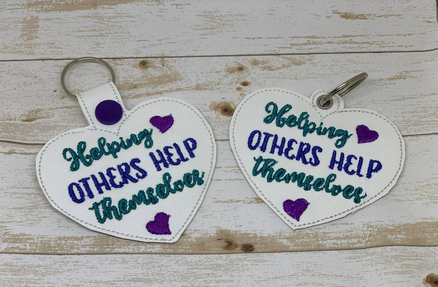 Helping Others Help Themselves Fobs 4x4 & 5x7 grouped - DIGITAL Embroidery DESIGN