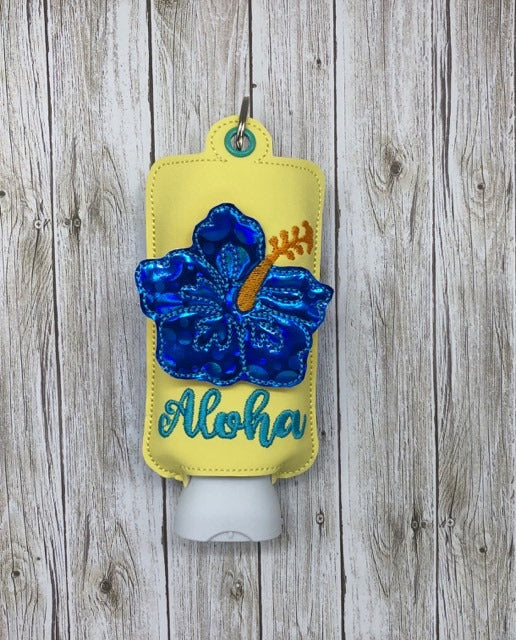 3D Aloha Hibiscus - Hand Lotion Holder 5x7 included- DIGITAL Embroidery DESIGN