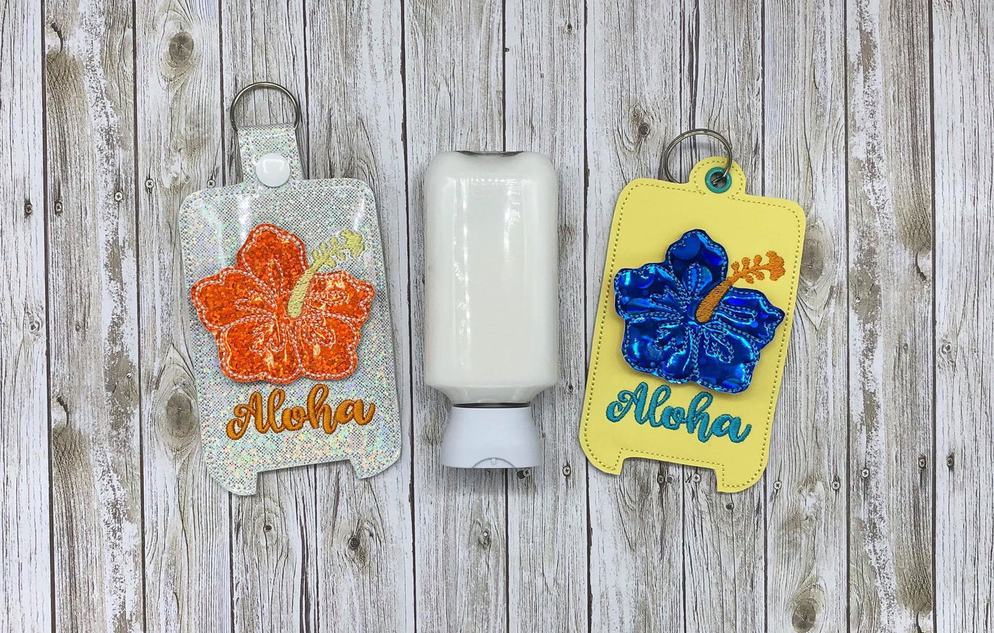 3D Aloha Hibiscus - Hand Lotion Holder 5x7 included- DIGITAL Embroidery DESIGN