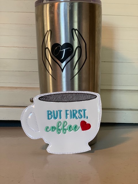 But First, Coffee Coaster 4x4 - DIGITAL Embroidery DESIGN