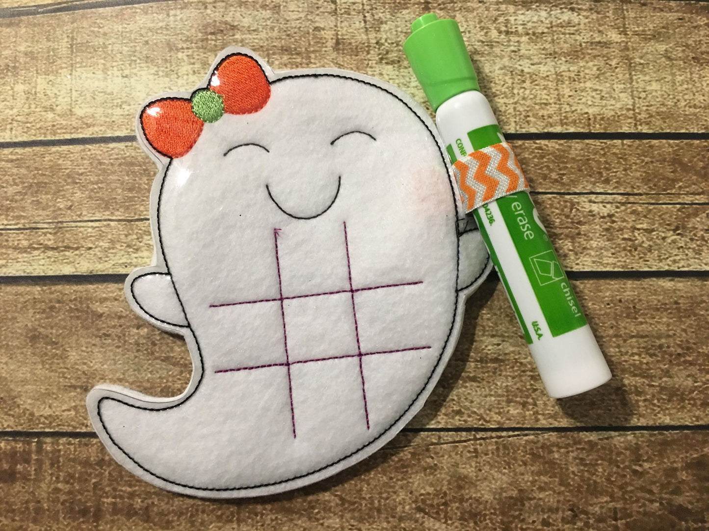 Girly Ghost Tic Tac Toe Boards - Digital Embroidery Design