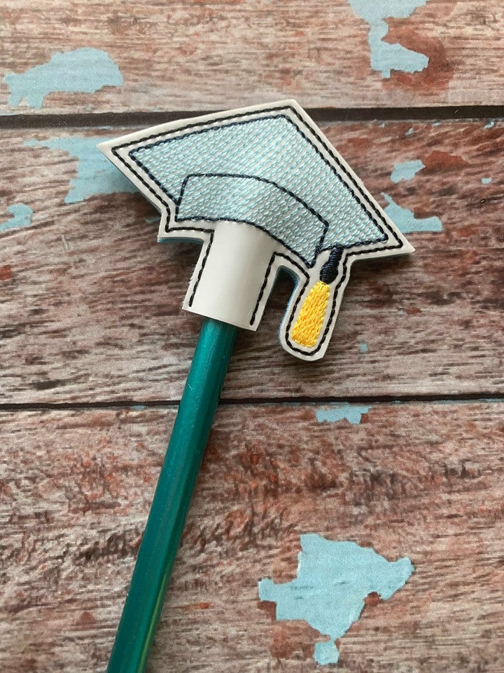 Graduation Cap Pencil Toppers - DIGITAL Embroidery DESIGN