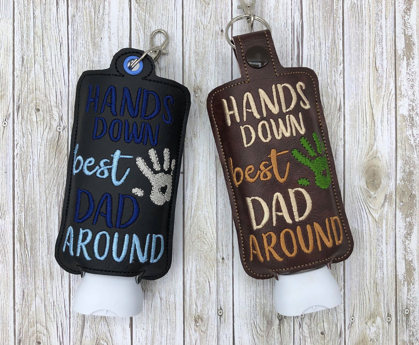 Hands Down Best Dad Around Lotion Holders 5x7 included- DIGITAL Embroidery DESIGN